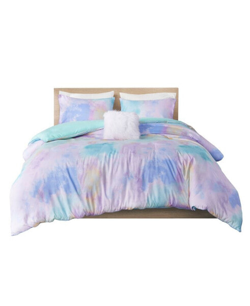 Cassiopeia Watercolor Tie Dye 4-Pc. Duvet Cover Set, Full/Queen