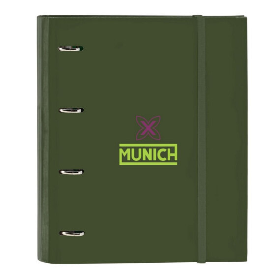 SAFTA A4 4 Rings With Replacement 100 Sheets Munich Bright Khaki Binder