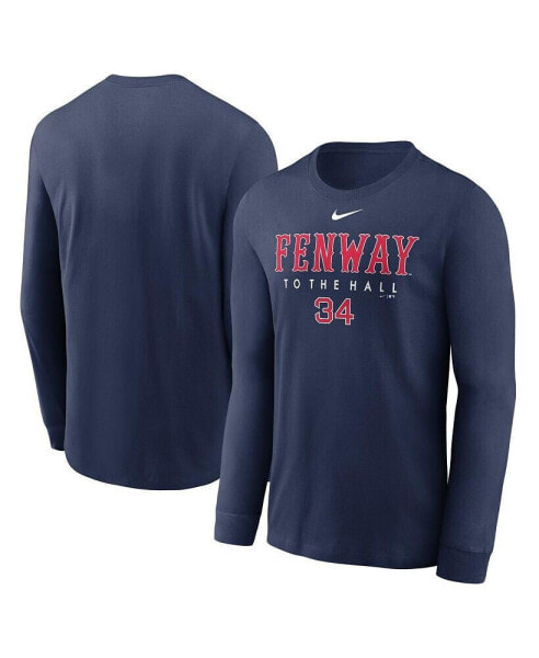 Men's David Ortiz Navy Boston Red Sox Hall Of Fame Fenway Crew Neck T-shirt