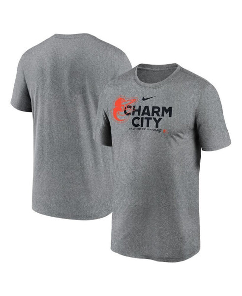 Men's Heathered Charcoal Baltimore Orioles Local Rep Legend Performance T-shirt