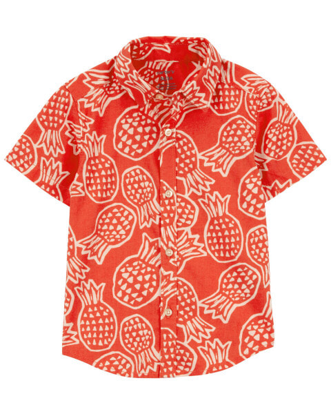 Baby Pineapple Button-Down Shirt 3M