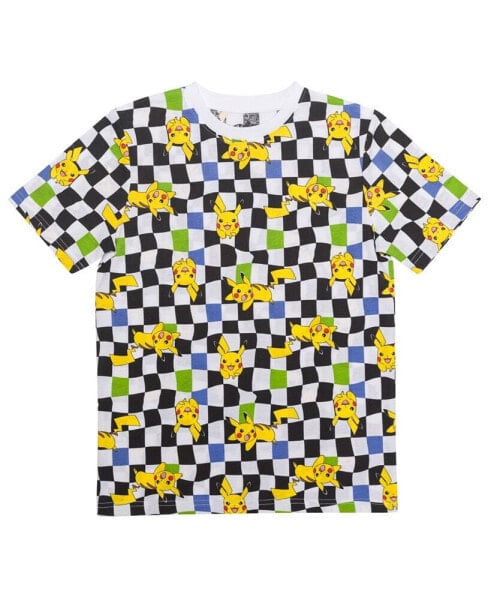Big Boys Pikachu All Over Print Short Sleeve Graphic T-shirt