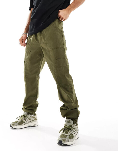 ASOS DESIGN pull on cargo jogger in khaki