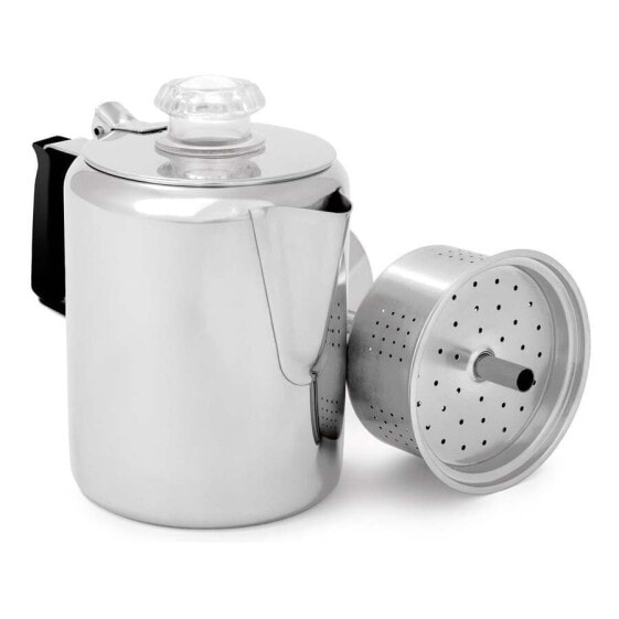 GSI OUTDOORS Glacier Stainless Steel 3 Cup Coffee Percolator With Silicone Handle