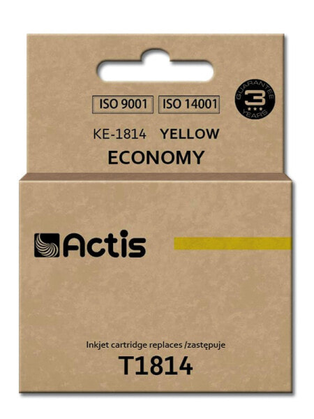 Actis KE-1814 ink (replacement for Epson T1814; Standard; 15 ml; yellow) - Standard Yield - Dye-based ink - 15 ml - 1 pc(s) - Single pack