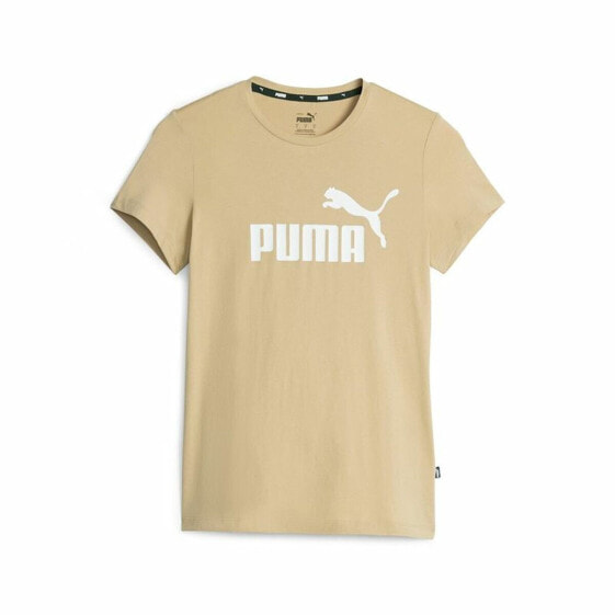 Футболка с коротким рукавом женская Puma Ess Logo Бежевый