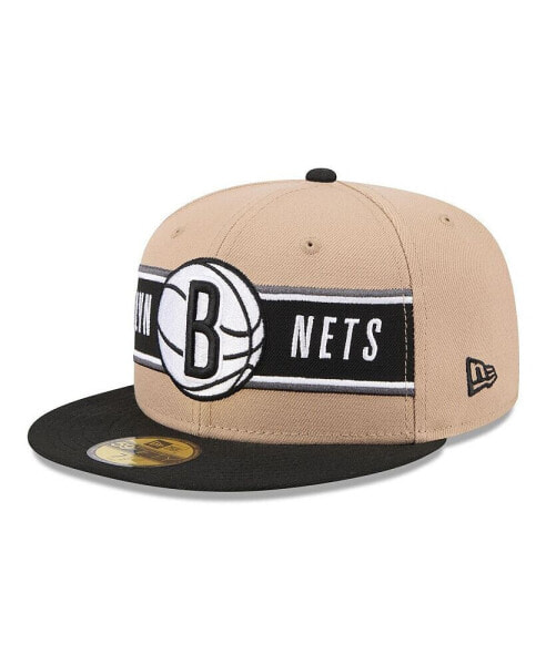 Men's Tan/Black Brooklyn Nets 2024 NBA Draft 59FIFTY Fitted Hat