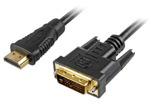 Sharkoon 5m, HDMI/DVI-D, 5 m, HDMI, DVI-D, Male, Male, 1920 x 1080 pixels