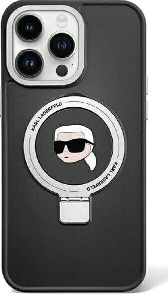 Karl Lagerfeld Karl Lagerfeld KLHMP15XHMRSKHK iPhone 15 Pro Max 6.7" czarny/black hardcase Ring Stand Karl Head MagSafe