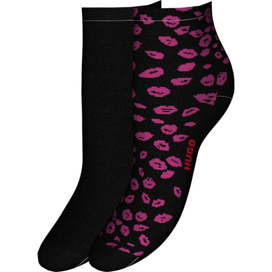 HUGO Sh Allover Lips C 10257992 socks 2 pairs