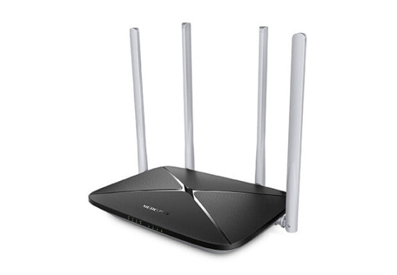 TP-LINK Mercusys AC1200 Dual Band Wireless Router, Wi-Fi 5 (802.11ac), Dual-band (2.4 GHz / 5 GHz), Ethernet LAN, Black, Tabletop router