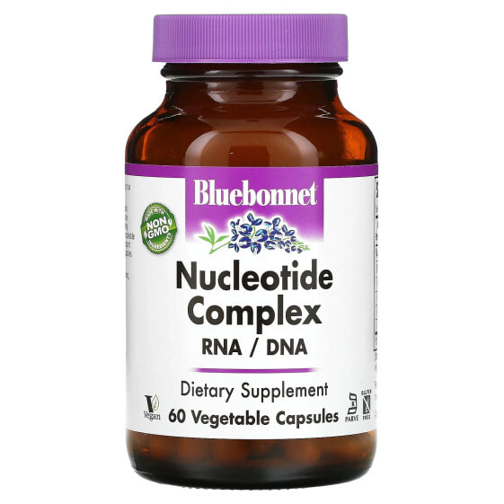 Биологически активная добавка Bluebonnet Nutrition Комплекс нуклеотидов RNA / DNA, 60 растительных капсул