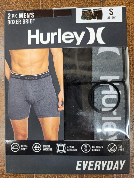 Hurley Men's 2 Pack Everyday Boxer Briefs - HSP21M15395 Retail $32.00