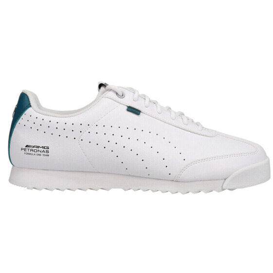 Puma MercedesAmg Petronas F1 X Roma Lace Up Mens White Sneakers Casual Shoes 30