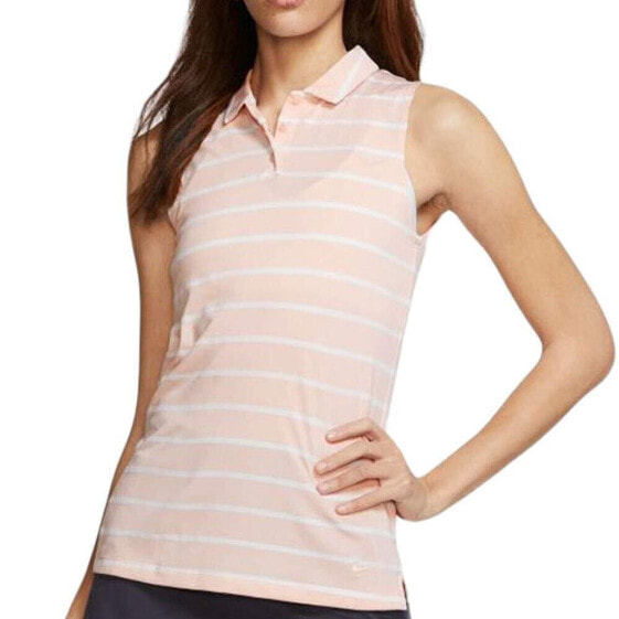 Nike 294296 Women Dri Fit Sleeveless Stripe OLC Golf Polo Size X-Small