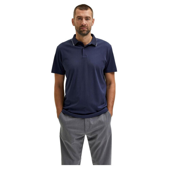 SELECTED Leroy Coolmax short sleeve polo