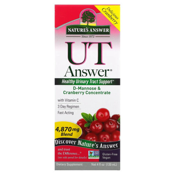 UT Answer®, D-Mannose & Cranberry Concentrate, 4 fl oz (120 ml)