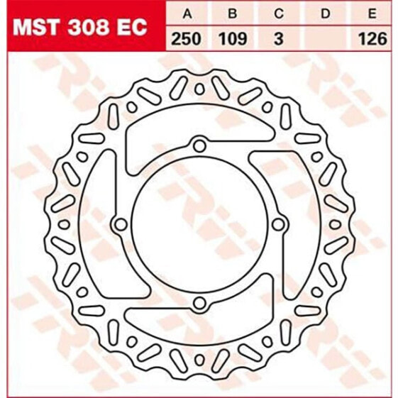 TRW Ec-Cross-Design Wave Kawasaki KLX 450 R 10 Front Brake Disc