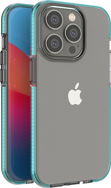 Hurtel Spring Case etui iPhone 14 Pro silikonowy pokrowiec z ramką jasnoniebieskie