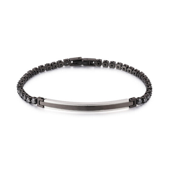 Black steel bicolor bracelet VEDB109BS
