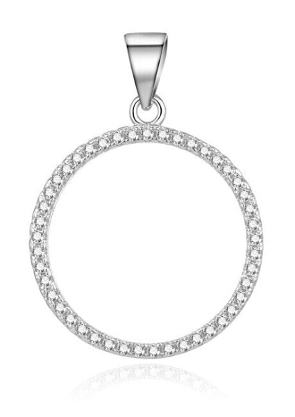 Charming silver pendant with zircons AGH213