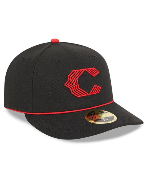 Men's Black Cincinnati Reds 2023 City Connect Low Profile 59FIFTY Fitted Hat