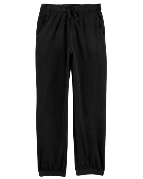 Kid Pull-On Fleece Cinched-Hem Pants 4