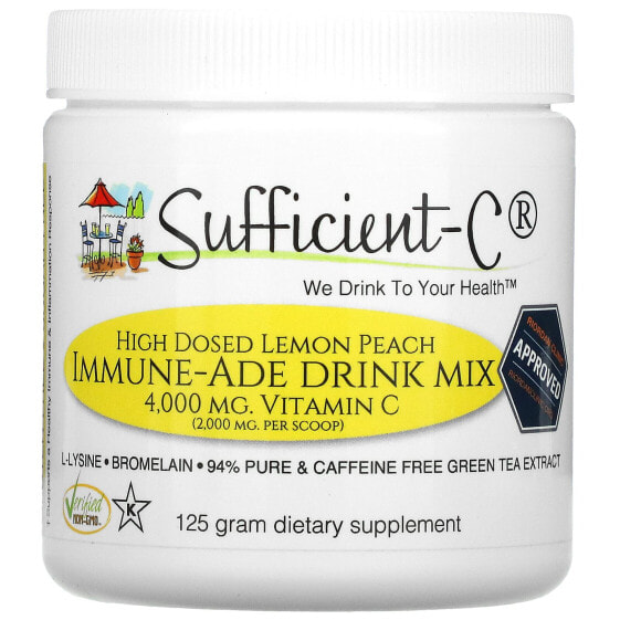 High Dosed Immune-Ade Drink Mix, Lemon Peach, 125 g