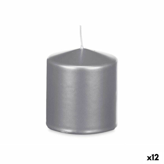 Декоративная свеча Acorde Вуаль Серебристый 9 x 10 x 9 см (12 штук)