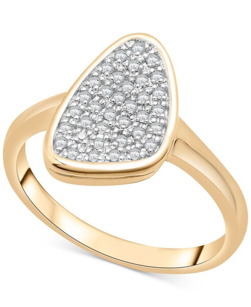 Diamond Pavé Abstract Statement Ring (1/6 ct. t.w.) in 10k Gold
