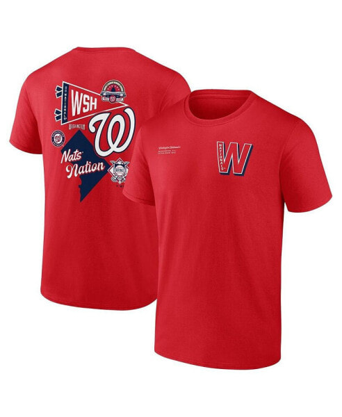 Branded Men's Red Washington Nationals Split Zone T-Shirt