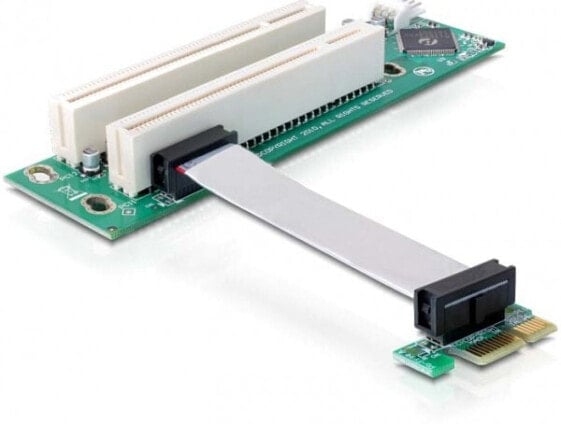 Delock PCI-E/2x PCI - PCIe - PCI - Green - White - 0.07 m
