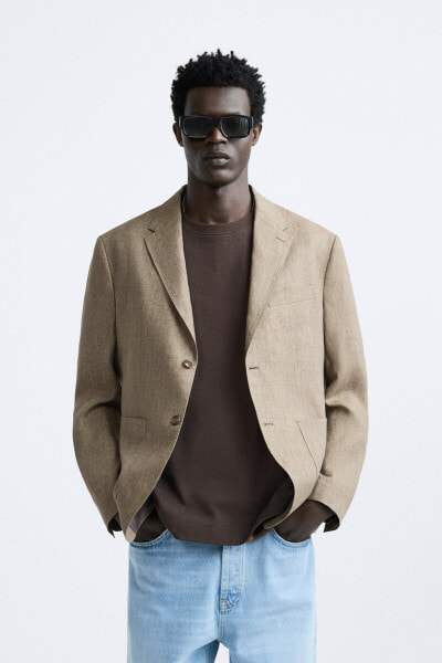 100% linen blazer