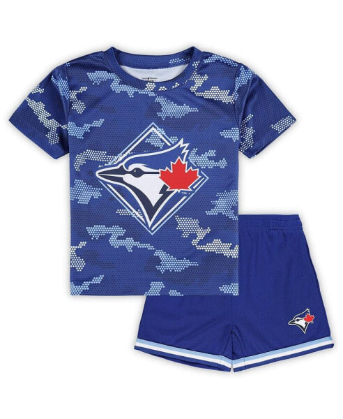 Toddler Royal Toronto Blue Jays Field Ball T-Shirt Shorts Set