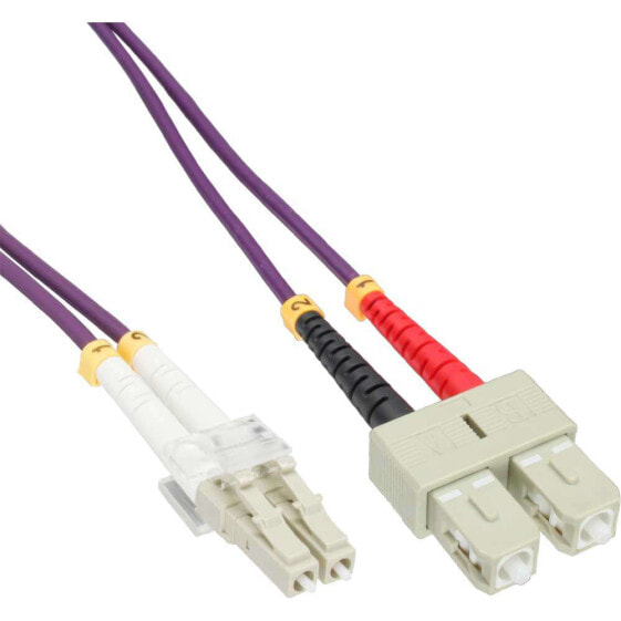 InLine Fiber Optical Duplex Cable LC/SC 50/125µm OM4 20m