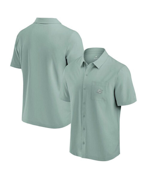 Men's Mint Miami Dolphins Front Office Button-Up Shirt