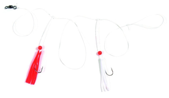 Sea Striker Croaker Rig, #2 Nickel Bait Holder Hooks, Red Beads