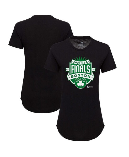 Футболка спортивная женская Sportiqe Boston Celtics 2022 NBA Finals Crest Phoebe черная