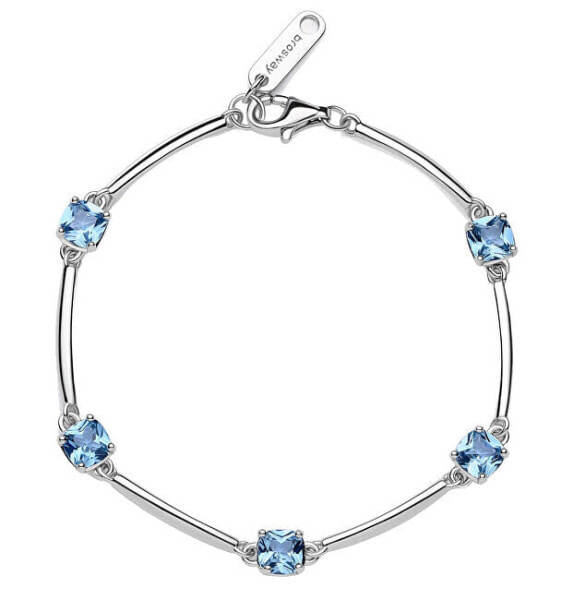 Fancy Cloud Light Blue Cubic Zirconia Silver Bracelet FCL05