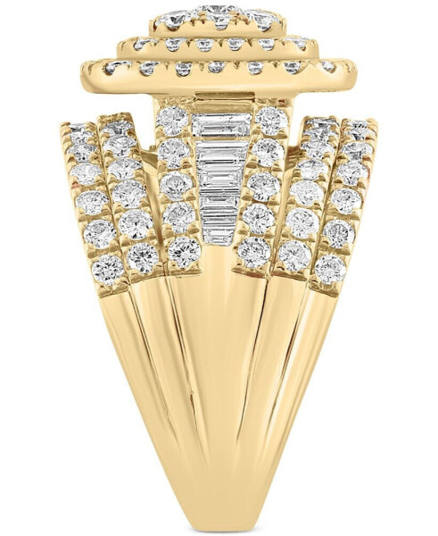 EFFY® Diamond Princess Shaped Halo Cluster Ring (2-1/2 ct. t.w.) in 14k Gold