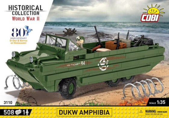 Модель сборной машины Cobi DUKW амфибия D-day 516 деталей 3110 WWII