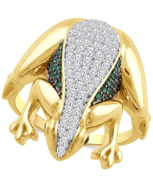 Diamond Frog Statement Ring (1/2 ct. t.w.) in Gold over Sterling Silver