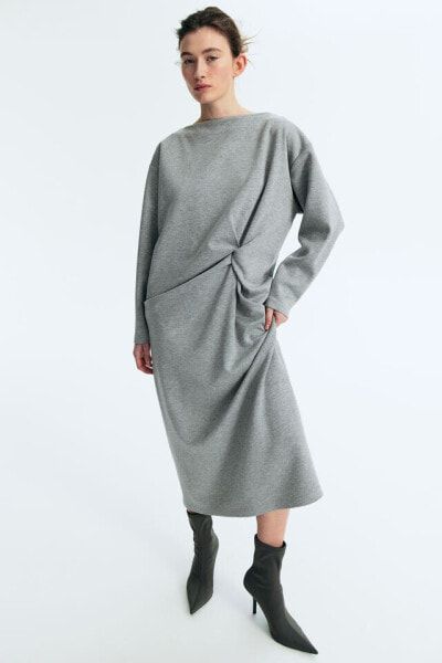 Oversized Twist-detail Dress