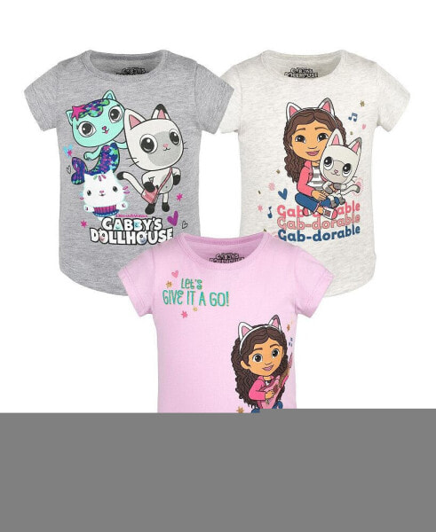 Pandy Paws Girls 3 Pack T-Shirts Toddler| Child