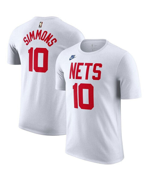Men's Ben Simmons White Brooklyn Nets 2022/23 Classic Edition Name and Number T-shirt