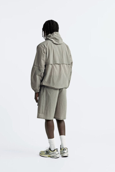 Куртка ZARA водонепроницаемая с текстурным рипстопом