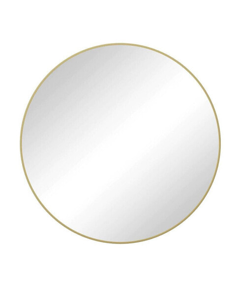 28" Wall Mounted Gold Circular Mirror, For Bathroom, Living Room, Bedroom Wall Decor