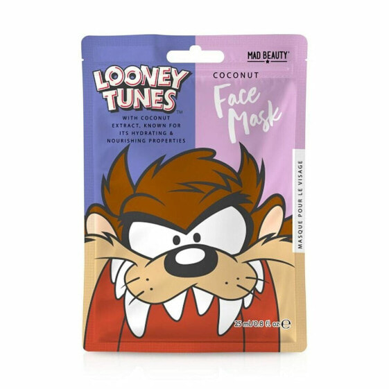 Маска для лица увлажняющая Mad Beauty Looney Tunes Taz Кокос 25 мл.