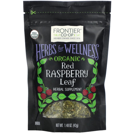 Травянистый чай красного малинового листа Organic Red Raspberry Leaf 42 г (1,48 унции) - Витамины и БАДы