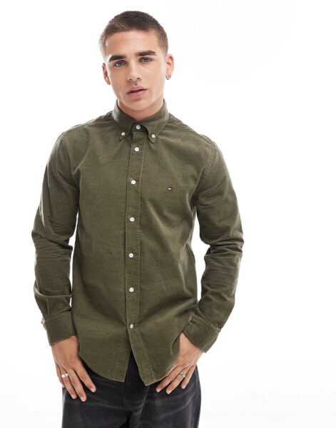 Tommy Hilfiger cord shirt in army green